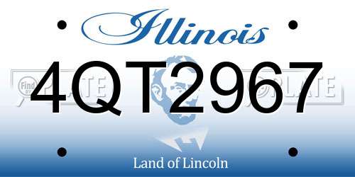 4QT2967 Illinois License Plate