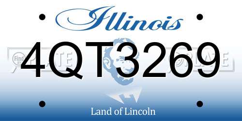 4QT3269 Illinois License Plate
