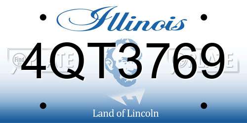 4QT3769 Illinois License Plate