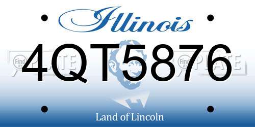 4QT5876 Illinois License Plate