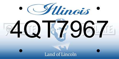 4QT7967 Illinois License Plate