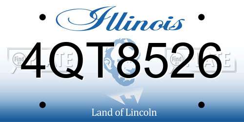 4QT8526 Illinois License Plate