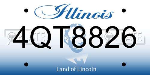 4QT8826 Illinois License Plate