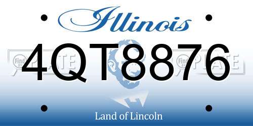 4QT8876 Illinois License Plate