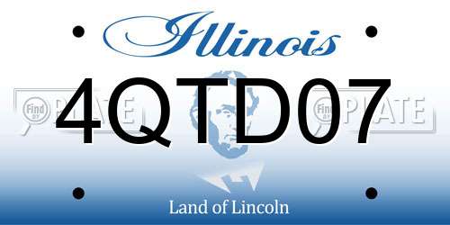 4QTD07 Illinois License Plate