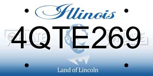 4QTE269 Illinois License Plate