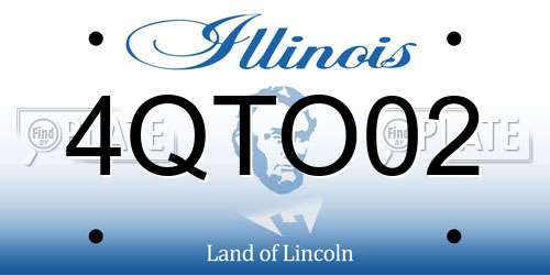 4QTO02 Illinois License Plate