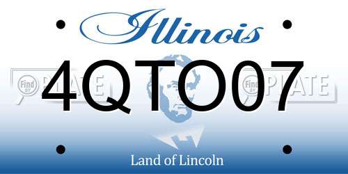 4QTO07 Illinois License Plate