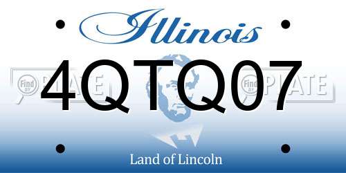 4QTQ07 Illinois License Plate