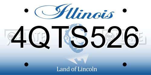 4QTS526 Illinois License Plate