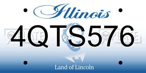 4QTS576 Illinois License Plate