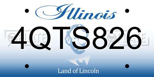 4QTS826 Illinois License Plate