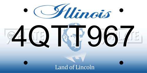 4QTT967 Illinois License Plate