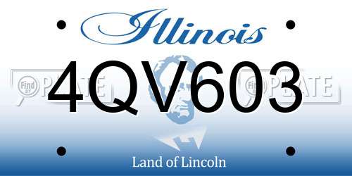 4QV603 Illinois License Plate