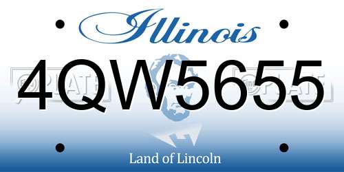 4QW5655 Illinois License Plate
