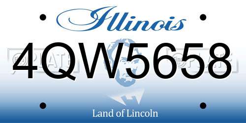 4QW5658 Illinois License Plate
