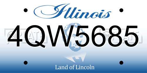 4QW5685 Illinois License Plate