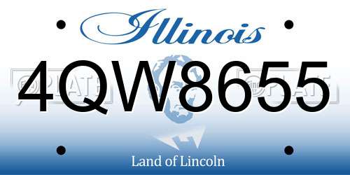 4QW8655 Illinois License Plate