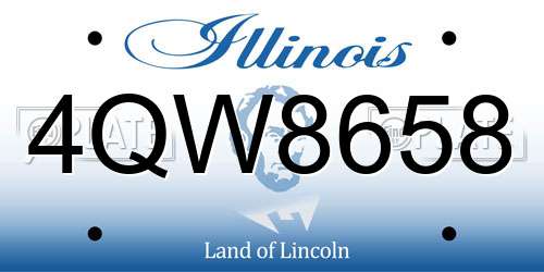 4QW8658 Illinois License Plate