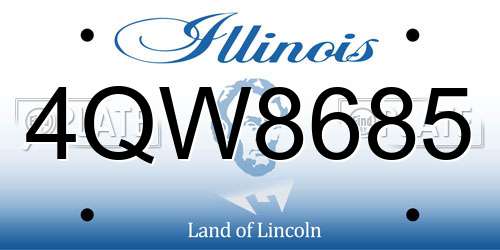 4QW8685 Illinois License Plate