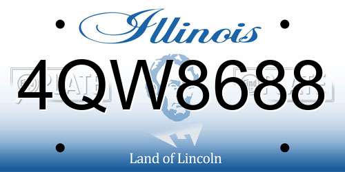 4QW8688 Illinois License Plate