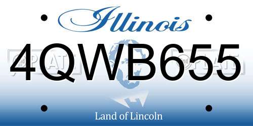 4QWB655 Illinois License Plate