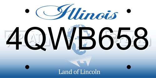 4QWB658 Illinois License Plate