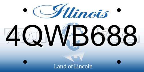 4QWB688 Illinois License Plate