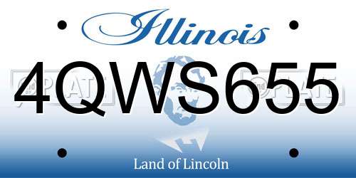 4QWS655 Illinois License Plate