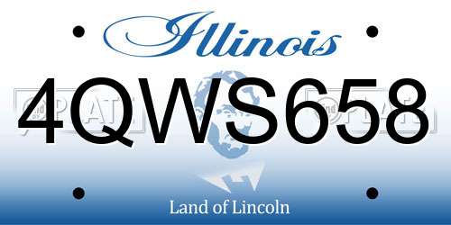 4QWS658 Illinois License Plate