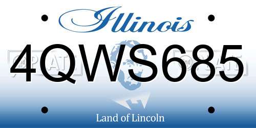 4QWS685 Illinois License Plate