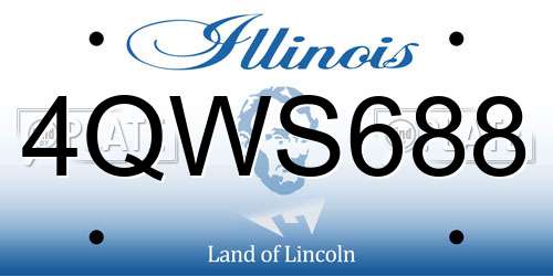 4QWS688 Illinois License Plate