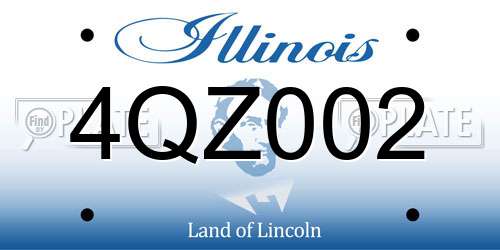 4QZ002 Illinois License Plate