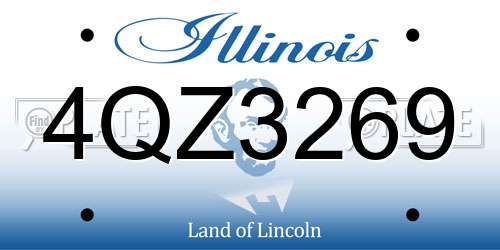 4QZ3269 Illinois License Plate