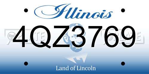 4QZ3769 Illinois License Plate