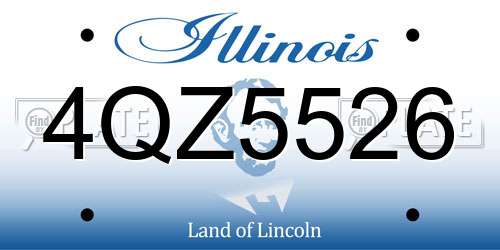 4QZ5526 Illinois License Plate