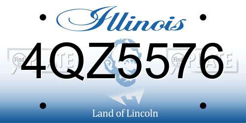4QZ5576 Illinois License Plate