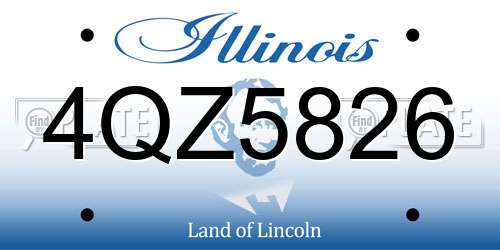 4QZ5826 Illinois License Plate