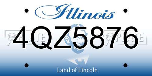 4QZ5876 Illinois License Plate