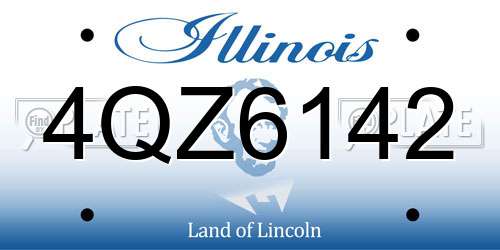 4QZ6142 Illinois License Plate