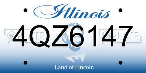4QZ6147 Illinois License Plate