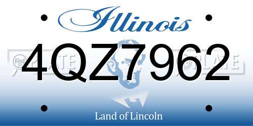 4QZ7962 Illinois License Plate
