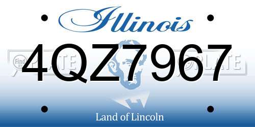 4QZ7967 Illinois License Plate