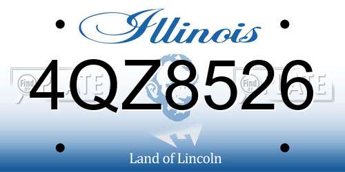 4QZ8526 Illinois License Plate