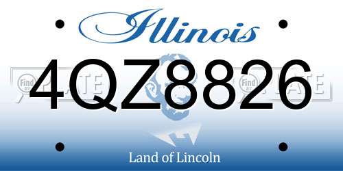 4QZ8826 Illinois License Plate