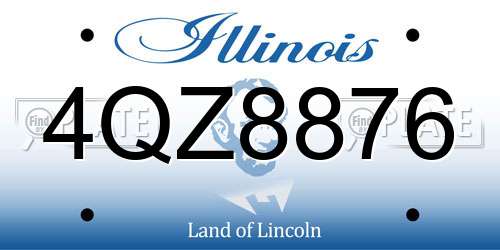 4QZ8876 Illinois License Plate