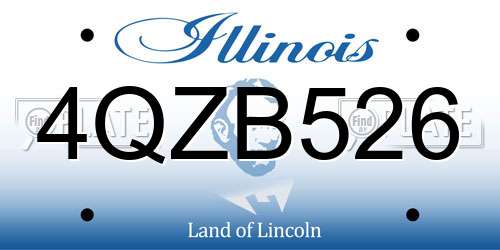 4QZB526 Illinois License Plate