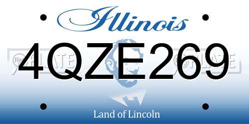 4QZE269 Illinois License Plate