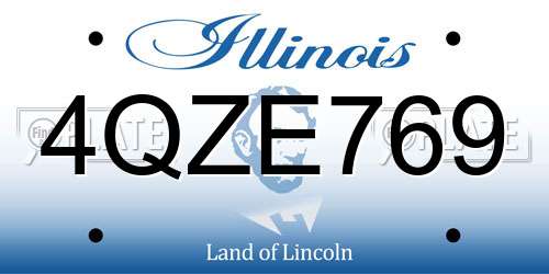 4QZE769 Illinois License Plate