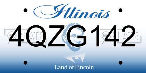 4QZG142 Illinois License Plate